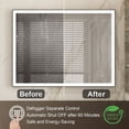thumbnail image 3 of ANGELES HOME 48 x36 inch LED Bathroom Vanity Mirror with Lights, Lighted Vanity Mirror for Bathroom, Wall Mounted Makeup Mirror with Anti-Fog, Dimmer, Horizontal/Vertical, Matte Black, 3 of 15