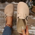 thumbnail image 3 of Women’s Comfort Slide Sandals with Cork Footbed - Beach Essentials, 3 of 10