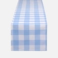 thumbnail image 4 of yuboo Light Blue Buffalo Check Table Runner,Rustic Plaid Table Cloth Farmhouse Style for Picnic Outdoor or Indoor Parties Thanksgiving Birthday Home Table Decorations,72 Inches Long, 4 of 7