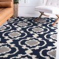thumbnail image 6 of World Rug Gallery Cozy Moroccan Trellis Shag Area Rug - Navy 6'6" x 9', 6 of 7