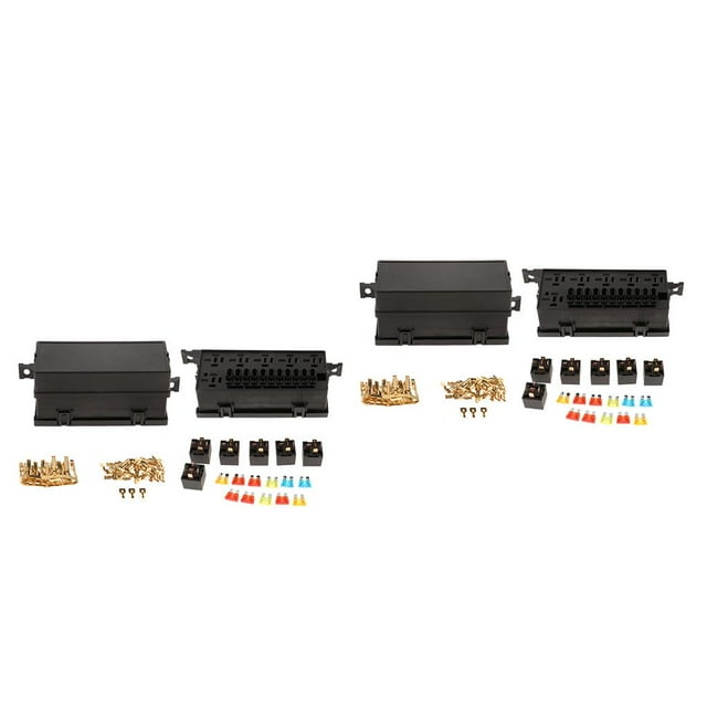 Paquete de 2 cajas de relés de fusibles Sharpla con conector de fusibles de terminales