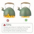 thumbnail image 5 of 1pc Stainless Steel Whistling Teapot & Coffee Pot, No Electricity Needed, 220W, Ideal for Kitchen, Office, Living Room, Afternoon Tea, and Coffee Brewing, 5 of 7