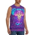thumbnail image 2 of Easygdp Elephant in Tribal Style Men's Breathable Tank Tops Sleeveless Sporty T Shirts for Basketball, Mountaineering, Bodybuilding -XX-Large, 2 of 8