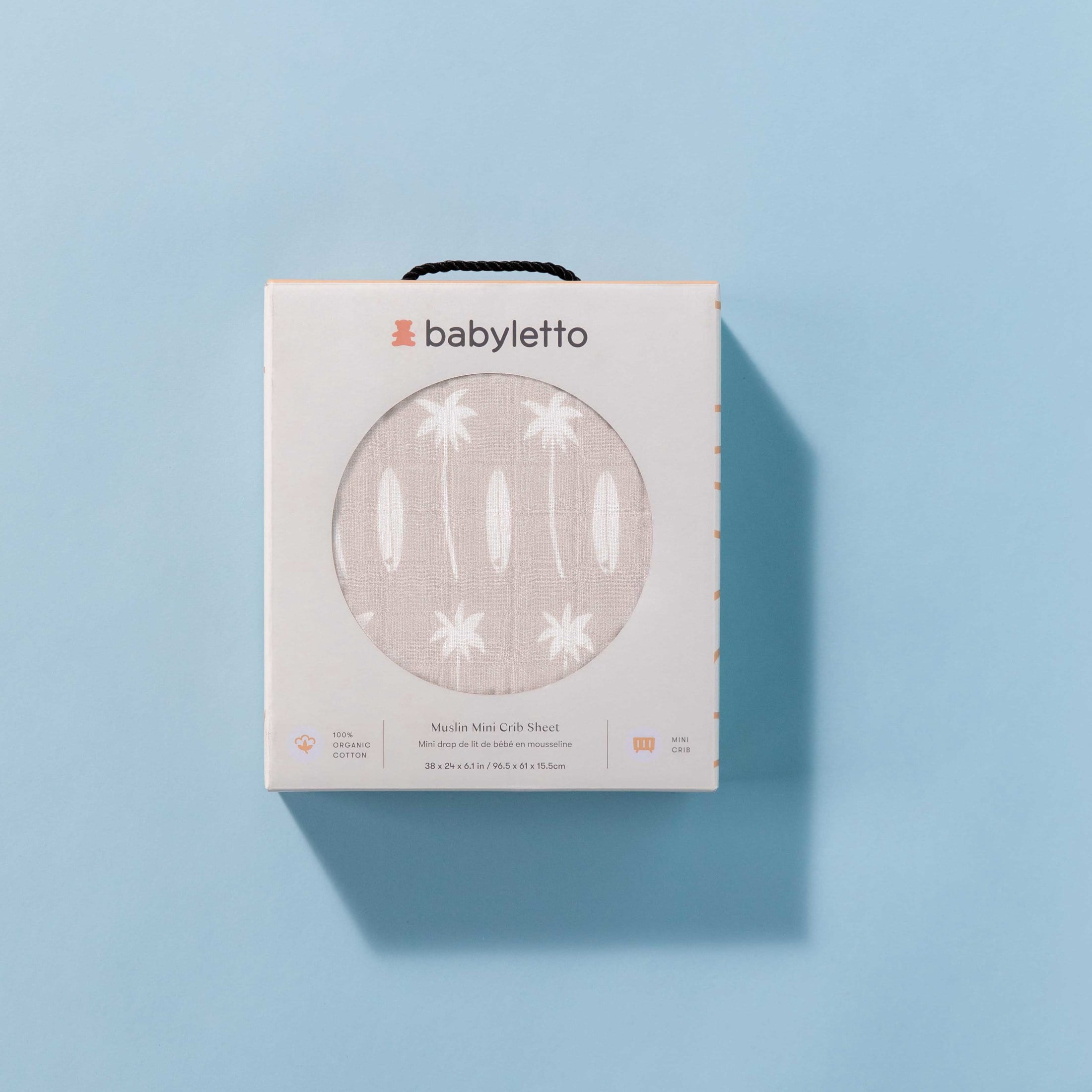 Babyletto Mini Crib Sheet in GOTS Certified Organic Muslin Cotton