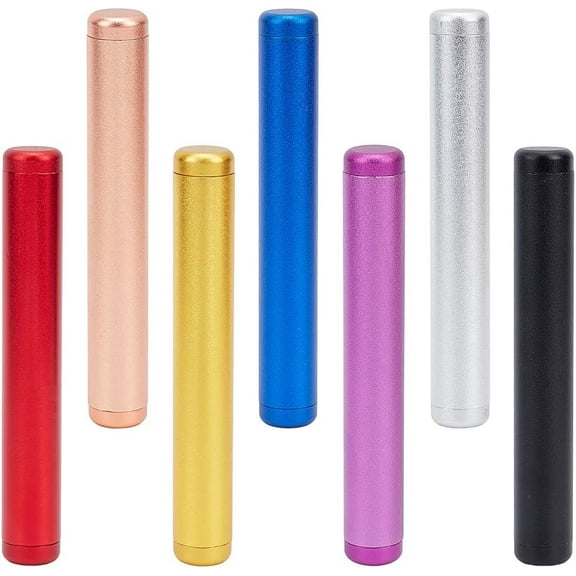 Aluminum Metal Tube Conetainer Waterproof Airtight Metal Storage Tube Holder Case Travel Storage Box Fit in Pocket Purse Lightweight Portable for Traveling DIY