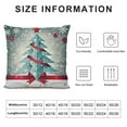 thumbnail image 5 of YINGXI  Merry Christmas Decorative Pillow Covers,Turquoise Stars On an Aqua Background Double Sided Throw Pillow Covers Sofa Cushion Cover 24x24in, 5 of 5