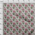 thumbnail image 3 of oneOone Cotton Flex Light Gray Fabric Floral Craft Projects Decor Fabric Printed By The Yard 40 Inch Wide, 3 of 4