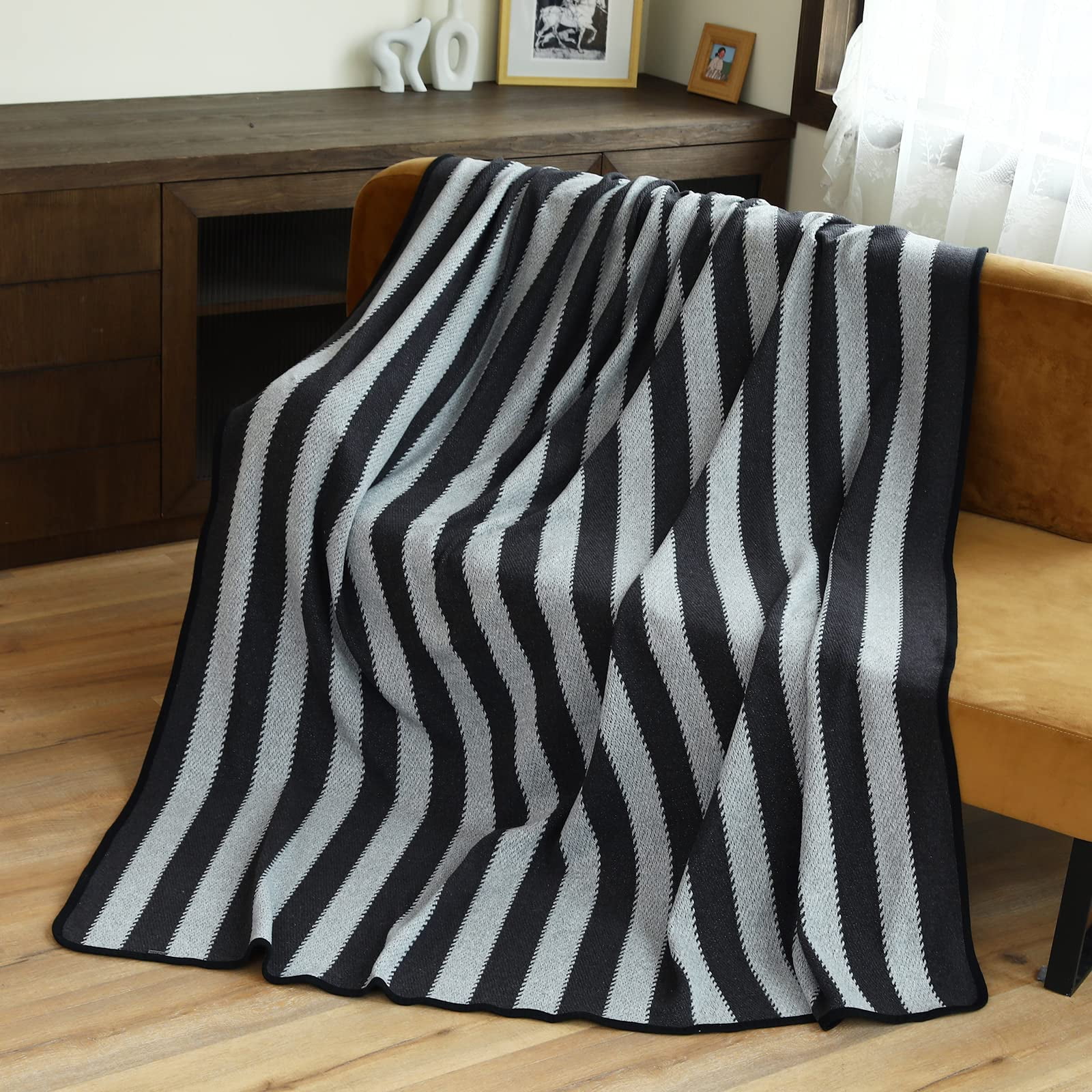 Merino Wool Luxury Large Throw Blanket Rug Natural 