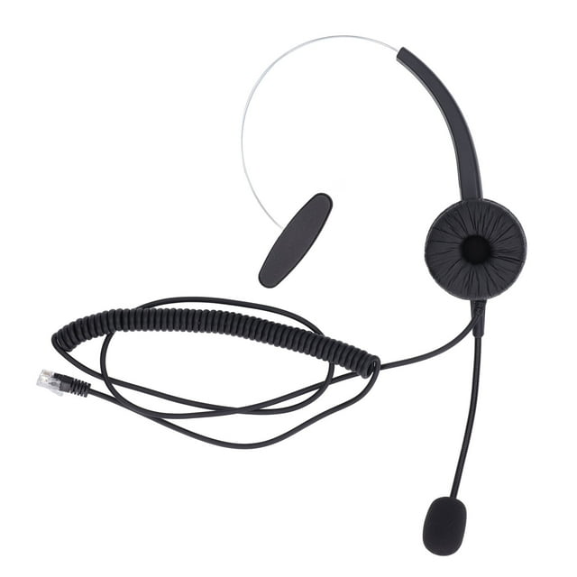 Auriculares RJ9 con reducción de ruido, ergonómicos, control de volumen ajustable, para computadora, para clases en línea. Servicio al cliente.