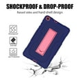 thumbnail image 6 of Dteck Case for Samsung Galaxy Tab A SM-T290 8.0 inch (2019 Released),Shockproof Armor Rugged Rubber Case Hybrid Hard PC Protective Stand Cover (Without Built-in Screen Protector),Navy+Rose, 6 of 6