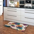 thumbnail image 6 of 39x20 Inch Non-Slip Floor Mat Hallway Runner Rug Entrance Floor Mat Runner for Kitchen and Living Room Teal and Orange Abstract Shapes, 6 of 8