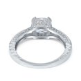 thumbnail image 3 of Simulated Cubic Zirconia Size-5 Cushion Cut Art Deco Engagement Ring 925 Sterling Silver, 3 of 7