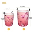 thumbnail image 3 of Pink Crystal Laundry Hamper Medium Storage Basket/Toy Organizer/Dirty Clothes Bucket, 3 of 5
