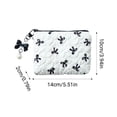 thumbnail image 3 of UNLLLL High End Bow Shaped Cosmetic Bag, Small Capacity Lipstick Pouch and Cute Coin Purse, Portable Mini Makeup Organizer with Zipper, for Travel and Daily Carry (White), 3 of 6