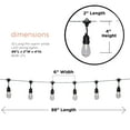 thumbnail image 4 of Alpine Corporation 89" Indoor/Outdoor 10-Pin Edison Bulb Shell LED String Lights, Warm White, 4 of 16