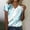 Light Blue, variant on Molidfa Women’s Sparkle Graphic V-Neck Short Sleeve Regular Fit Tee, Machine Washable