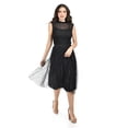 thumbnail image 1 of Falda midi de tul con lunares Roman Fashion /Juvenil, 101 (Negro) negro M, 1 of 5