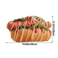 thumbnail image 3 of Tgbvmt Hot Dog Printed Pillow 11.81x9.5x1.57in Soft Multi-Purpose Food Shaped Cushion for Sofa Office Nap Bed Room Decor Kids Gift Comfortable Decorative Home Accent Pillow Use, 3 of 6