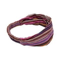 thumbnail image 3 of Unique Bargains 1 Pc Headband Stripes Wide Hairband for Women Rose Red Purple, 3 of 5