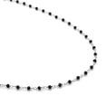 thumbnail image 3 of Shop LC Black Glass Round Stainless Steel Beaded Station Necklace for Women Size 20-22" Birthday Gifts, 3 of 6