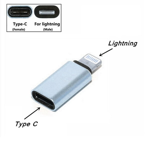 [PST] (2 Packs) USB-C Female to Lightning Male Adapter Converter Connector