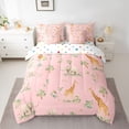 thumbnail image 2 of Castle Fairy Cartoon Lion Giraffe Elephant Bedding Comforter Set 7pcs for Preppy Child,Jungle Animal Queen Bedding Sets Super Cozy,Chic Floral Wildlife Queen Sheet Sets,Breathable Home Decor, 2 of 8