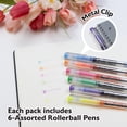 thumbnail image 4 of BAZIC Dayton Assorted Color Rollerball Pen 0.7mm w/ Regulator, (6/Pack), 24-Pack, 4 of 7