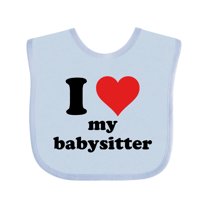 Inktastic I Heart My Babysitter Boys or Girls Baby Bib