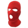 thumbnail image 2 of grinderPUNCH 3 Hole Knitted Winter Outdoor Sports Full Face Cover Balaclava Ski Mask for Men and Women, Red, 2 of 2