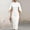 White, variant on Women's Elegant Cloak Sleeve Mock Neck Sheath Dress – Solid Color Slim Fit Split Hem Midi Bodycon Pencil Dress Wine Red,L