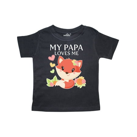 

Inktastic My Papa Loves Me- little fox Gift Toddler Boy or Toddler Girl T-Shirt