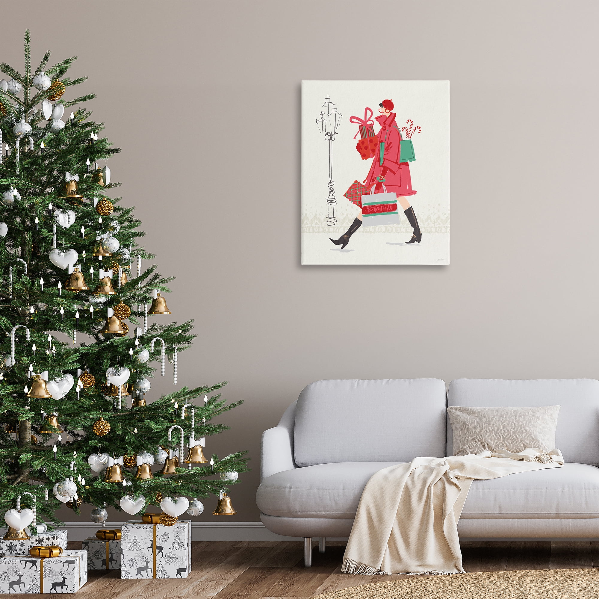 Stupell Industries Trendy Festive Fashion Holiday Painting Gallery Wrapped Canvas Art Prints Wall Art, 30 x 40