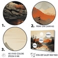 thumbnail image 3 of Designart "Sunset Dreams In Mountains Whisper" Minimalism Floater Framed Canvas Prints, 3 of 5