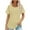 Khaki, variant on GigrtiJin Women's Casual Short Sleeved Shirt Loose Round Neck Solid Color Tees Top Fashion Comfy Summer Basic Blouse