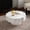 Cream White, variant on Noble House Rostin 31.5" Scalloped Coffee Table, Modern Wave-Edge Round Accent Table for Stylish Spaces, Black