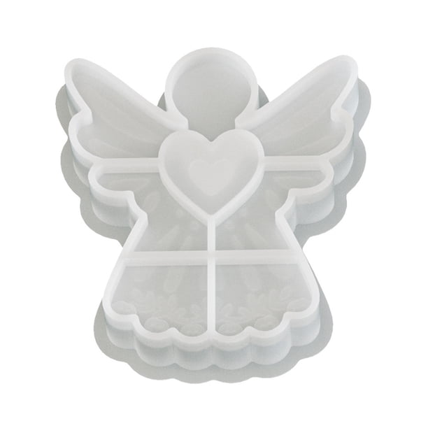Molde de ángel flexible antiadherente de silicona con forma de ángel para velas, cubitos de hielo, postres, fabricación de jabón, molde para hornear, velas perfumadas, adorno de resina.