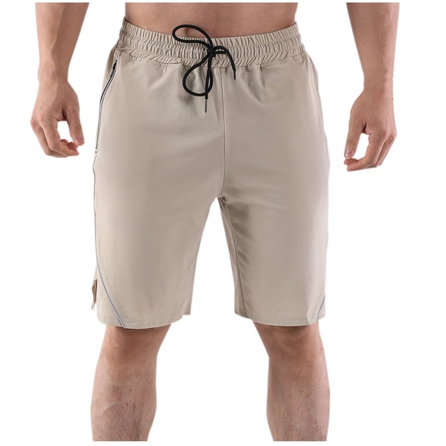 Diufon Shorts pour Hommes Été Coton Lin Décontracté Léger Taille Élastique Sport Extérieur