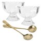 thumbnail image 1 of Glass Dessert Bowls For Friends Home Use Clear Cups For Dessert 9.00X9.00X7.50CM Elegant Style 2 Sets, 1 of 5