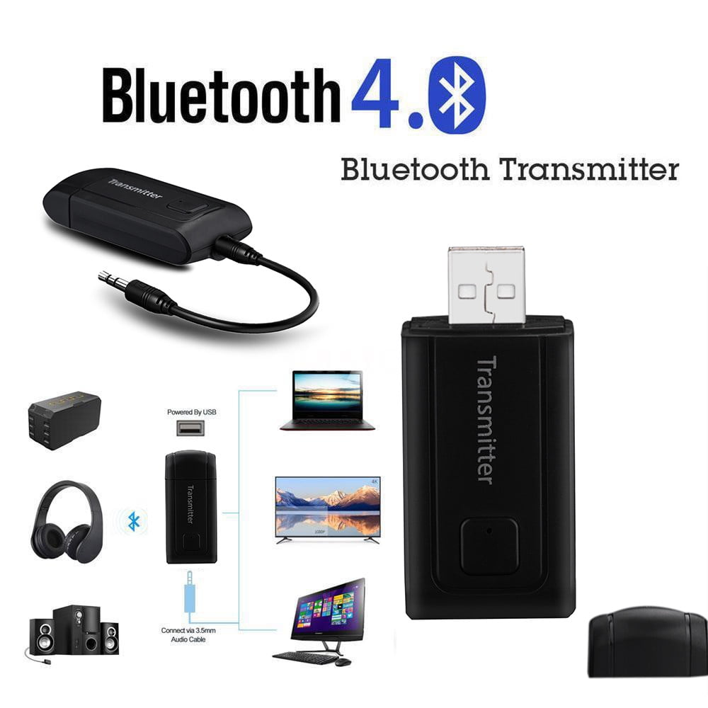 Wireless Bluetooth Transmitter Stereo Audio Music Adapter For TV Phone PC Y1X2 