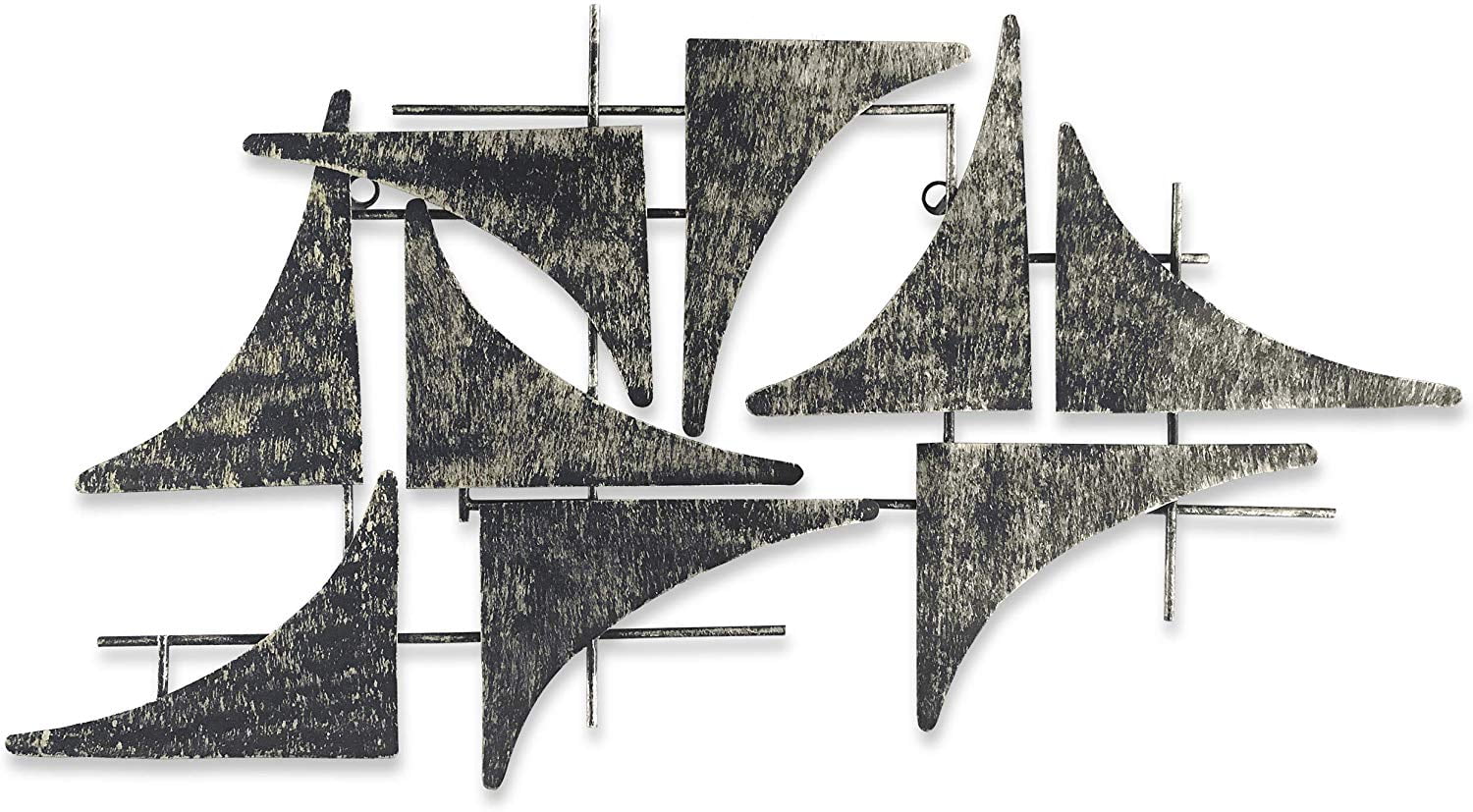 DecorShore Lost at Sea Handcrafted Nautical Sails Abstract Metal Wall