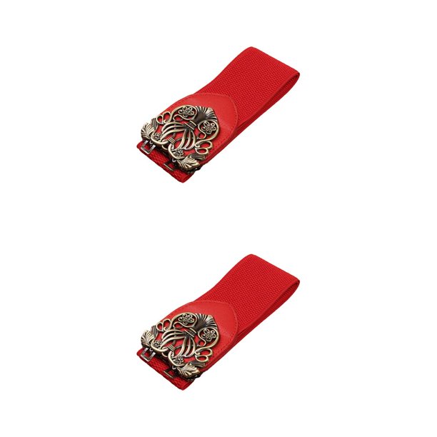 Minnieouse Cinturón de mujer Cuerda elástica con correas de hebilla Cinturones para jeans Negro antiguo Type1 NO1 Minnieouse CBP253406