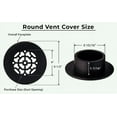 thumbnail image 3 of Achtek 4" Duct opening Solid Cast Aluminum Round Grille ( 5-1/2" Round Overall) | Powder Coated BLACK- With Holes For Wall / Ceiling, 3 of 11