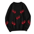 thumbnail image 6 of TTUHYWXI Halloween Sweatshirts For Women Sequin Pumpkin Tops Orange Long Sleeve Shirts Crew Neck Casual Pullover Top (Red, M), 6 of 6