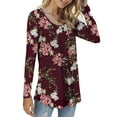 thumbnail image 2 of Weardear 2024 Women's Long Sleeve Tops Casual Tunics Tops Loose Shirts Flare Comfy Blouse Elastic Cute, 2 of 5