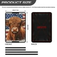 thumbnail image 4 of XYZCANDO Highland Cow RV Door Window Shade American Flag RV Door Window Foldable RV Curtains for Inside Fashion Camper Decor Easy to Install 26'' X 17'' RV Black Out Window Covers Camper Shades Brown, 4 of 7