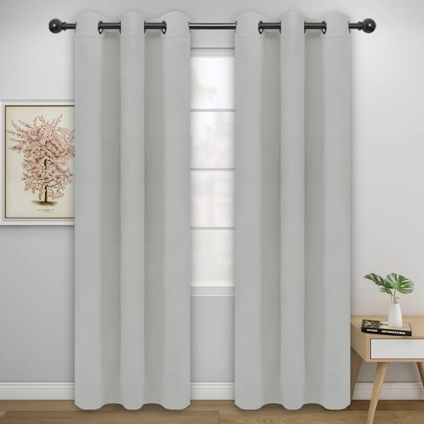 Cortinas opacas, fáciles de usar, con aislamiento térmico, 42 x 95 cm, 2 paneles