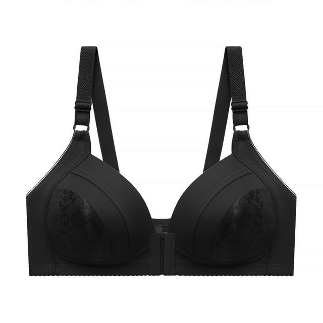 Timegard Front Closure Bras for Women Full Coverage Adjustable Strap No Underwire Bras Seniors Bras