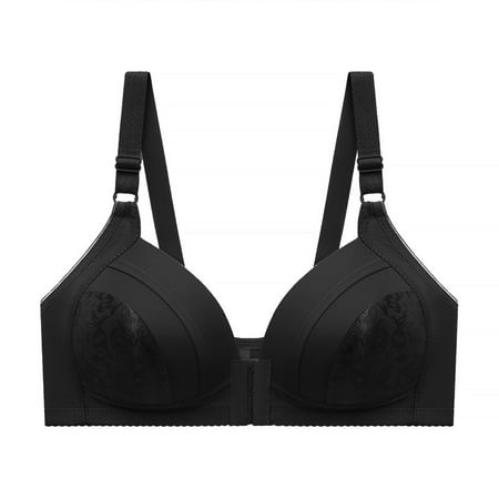 asdoklhq Bras for Women Womens Plus Size Clearance $5 Woman s Fashion Plus Size Wire Free Comfortable Push Up Bra Underwear