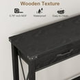thumbnail image 6 of 43" Farmhouse Entryway Table, Rustic 2-Tier Wood Console Table with Shelf, Sofa Table for Living Room, Hallway, or Foyer, Black, 6 of 8