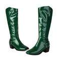 thumbnail image 5 of WJHWSX Boots for Women,Mid Calf Boots for Women,Safety Toe,Waterproof,PU,Green,40(US:7.5), 5 of 9